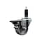 Service Caster 3'' Semi Steel Swivel 1-1/8'' Expanding Stem Caster with Brake SCC-EX20S314-SSS-PLB-118 - alternate 1